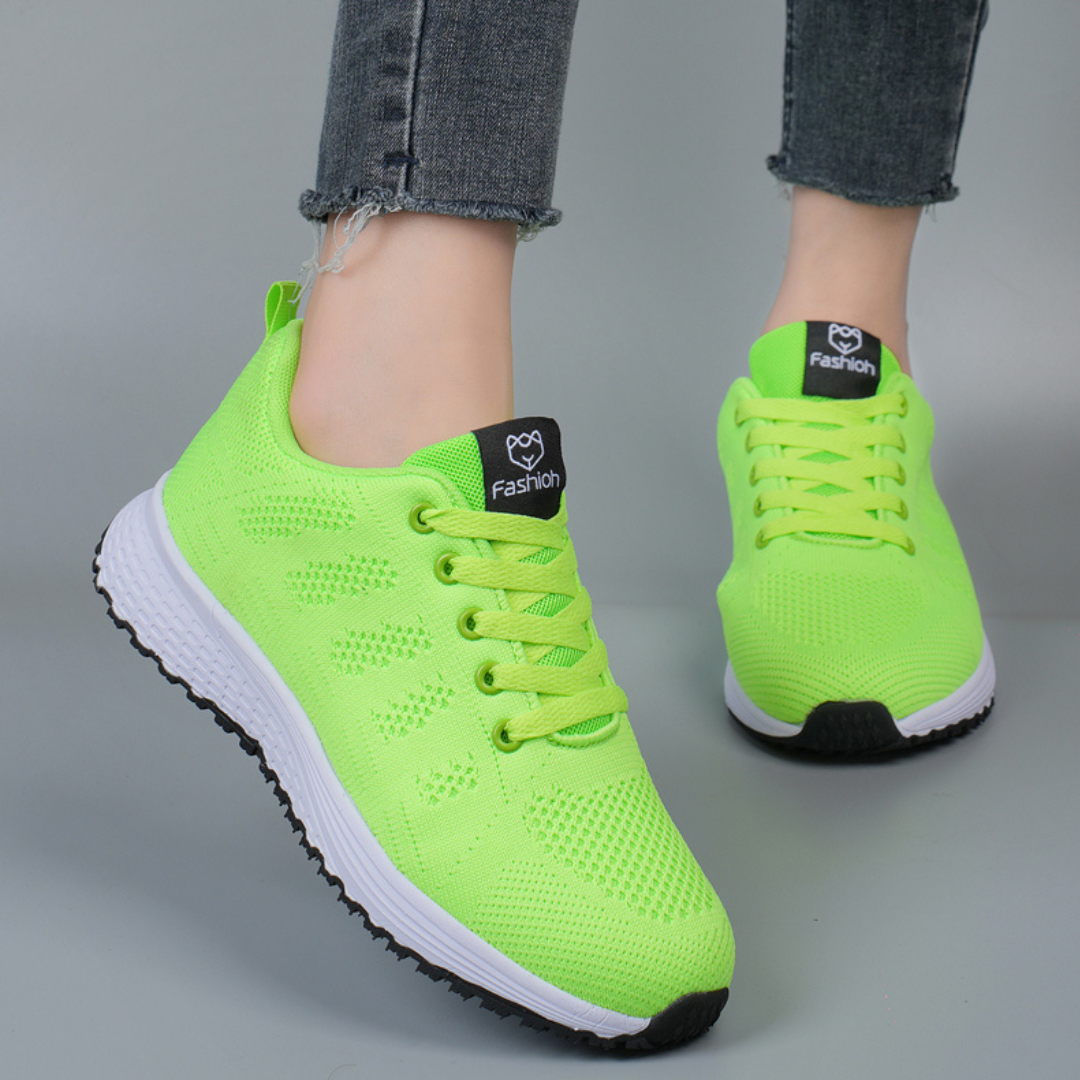 Women's Sneakers – Athletic Fit – Breathable Mesh – Padded Comfort – Lacing