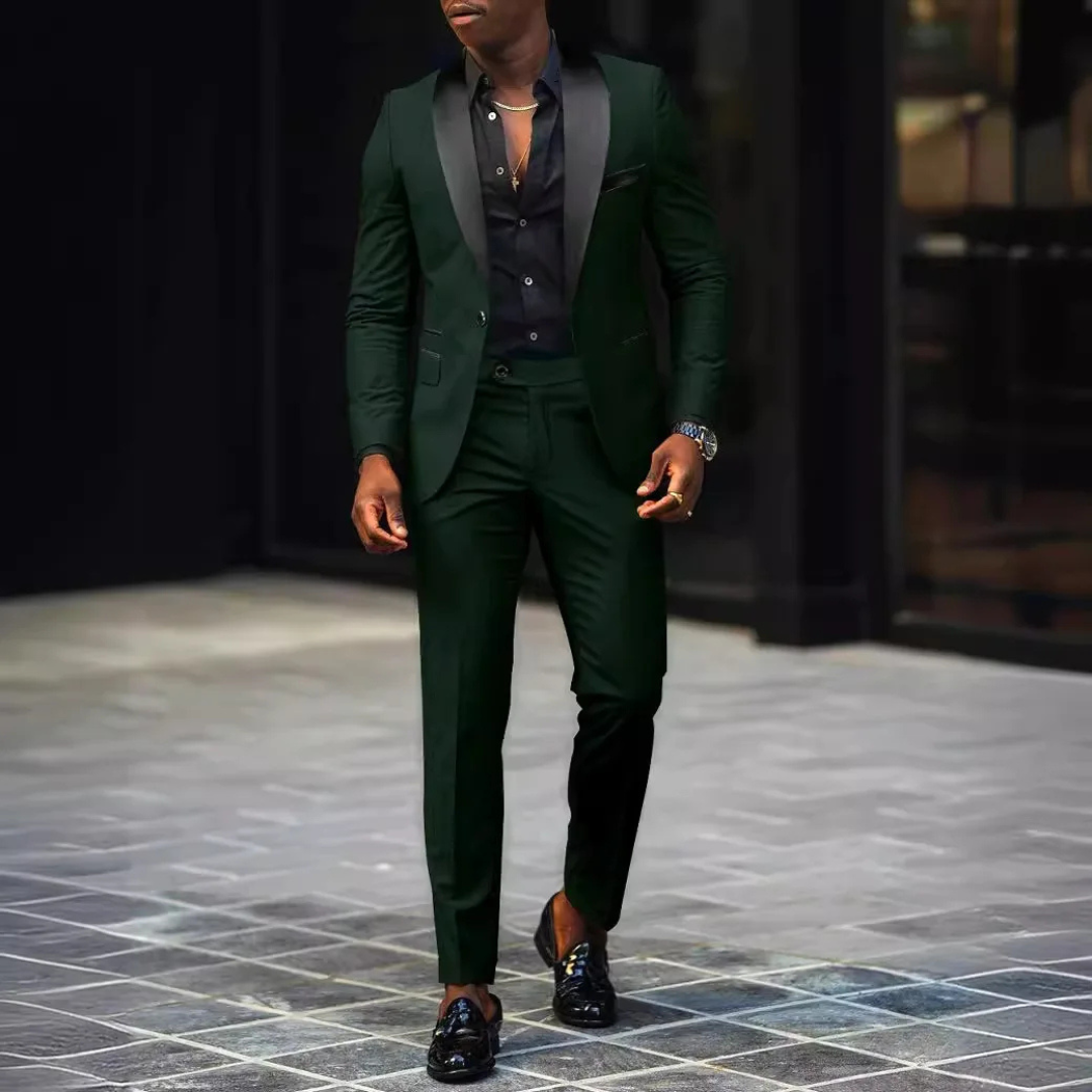 Men's Suit – Slim Fit – Satin Shawl Collar – Two-Piece Formal Set