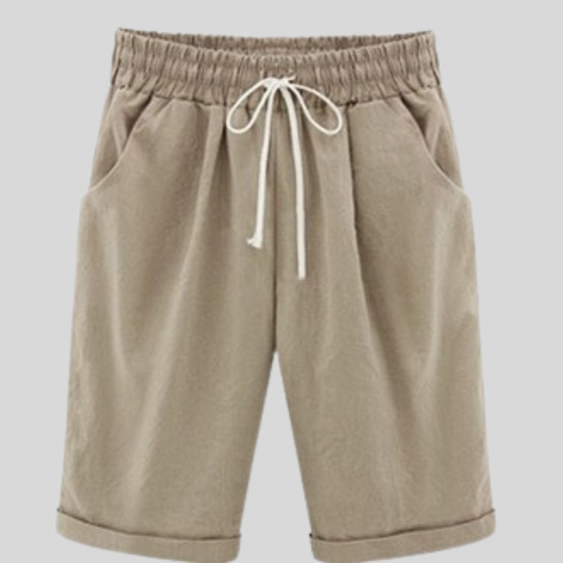 Herreshorts - Komfortabel Passform - Elastisk Linning med Snøring - Pustende Bomull