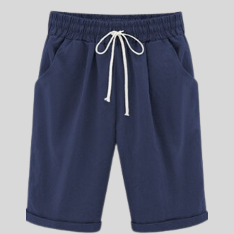 Herreshorts - Komfortabel Passform - Elastisk Linning med Snøring - Pustende Bomull