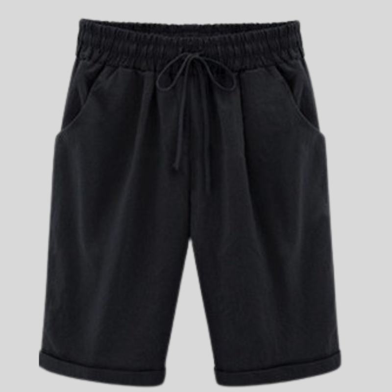 Men's Shorts - Comfortable Fit - Elastic Waistband with Drawstring - Breathable Cotton