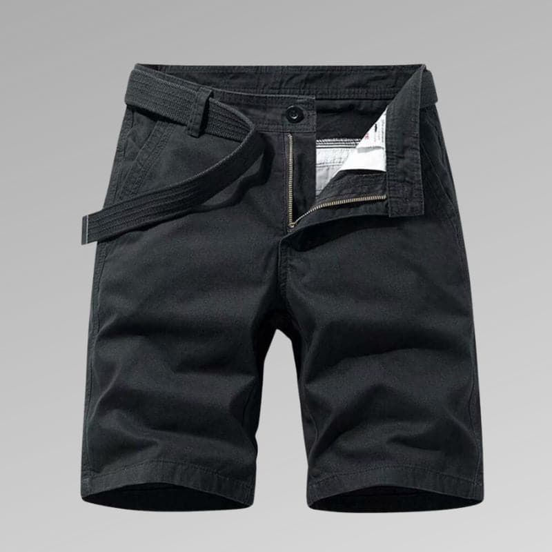 Men's Shorts – Relaxed Fit – Breathable Fabric – Multiple Pockets – With Belt