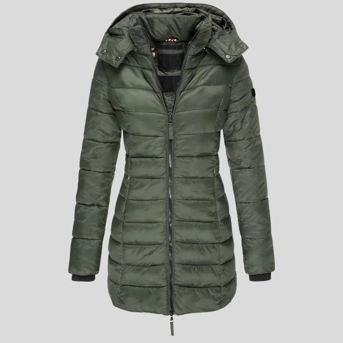 Olivia Quilted Jacket | Hooded Zip Jacket