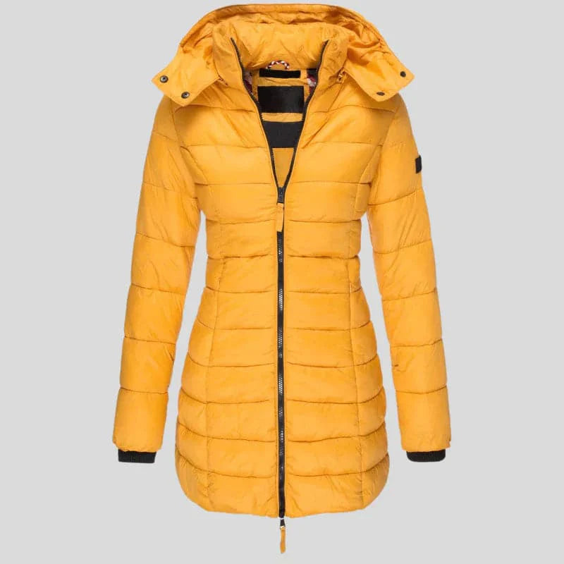 Olivia Quilted Jacket | Hooded Zip Jacket