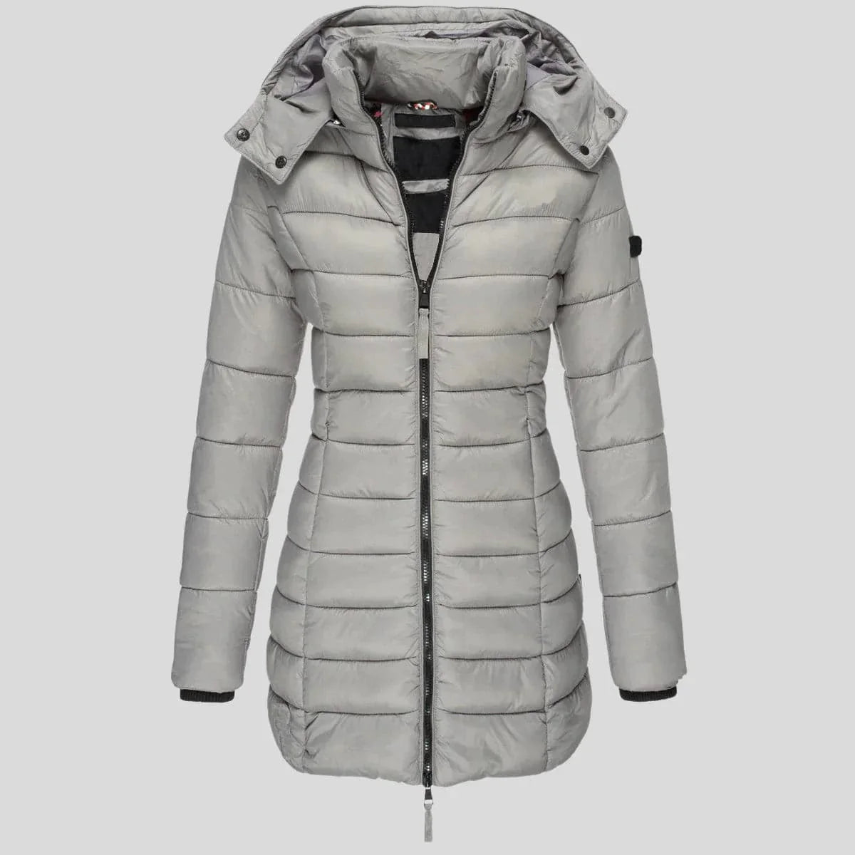 Olivia Quilted Jacket | Hooded Zip Jacket