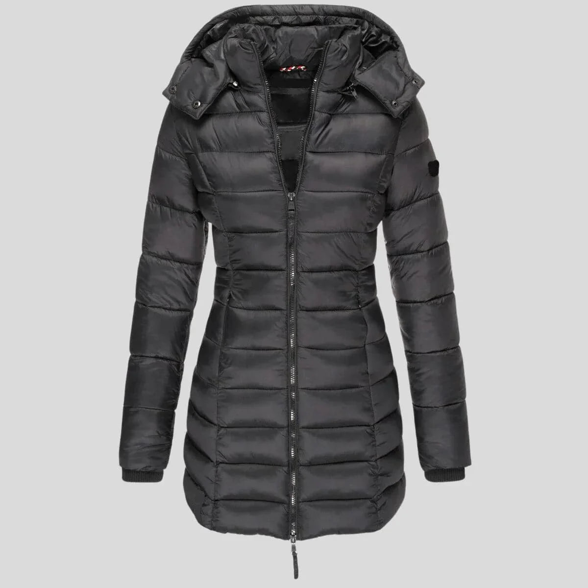 Olivia Quilted Jacket | Hooded Zip Jacket