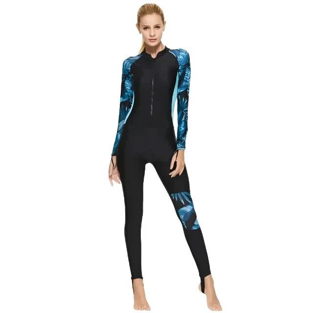 Women's Swimsuit Full Coverage – UPF 50+ – Long Sleeve – Front Zipper – Breathable Fit
