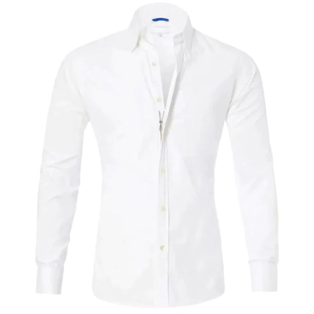 Men's Shirt - Wrinkle-Free - Slim Fit - Classic Collar - Long Sleeves