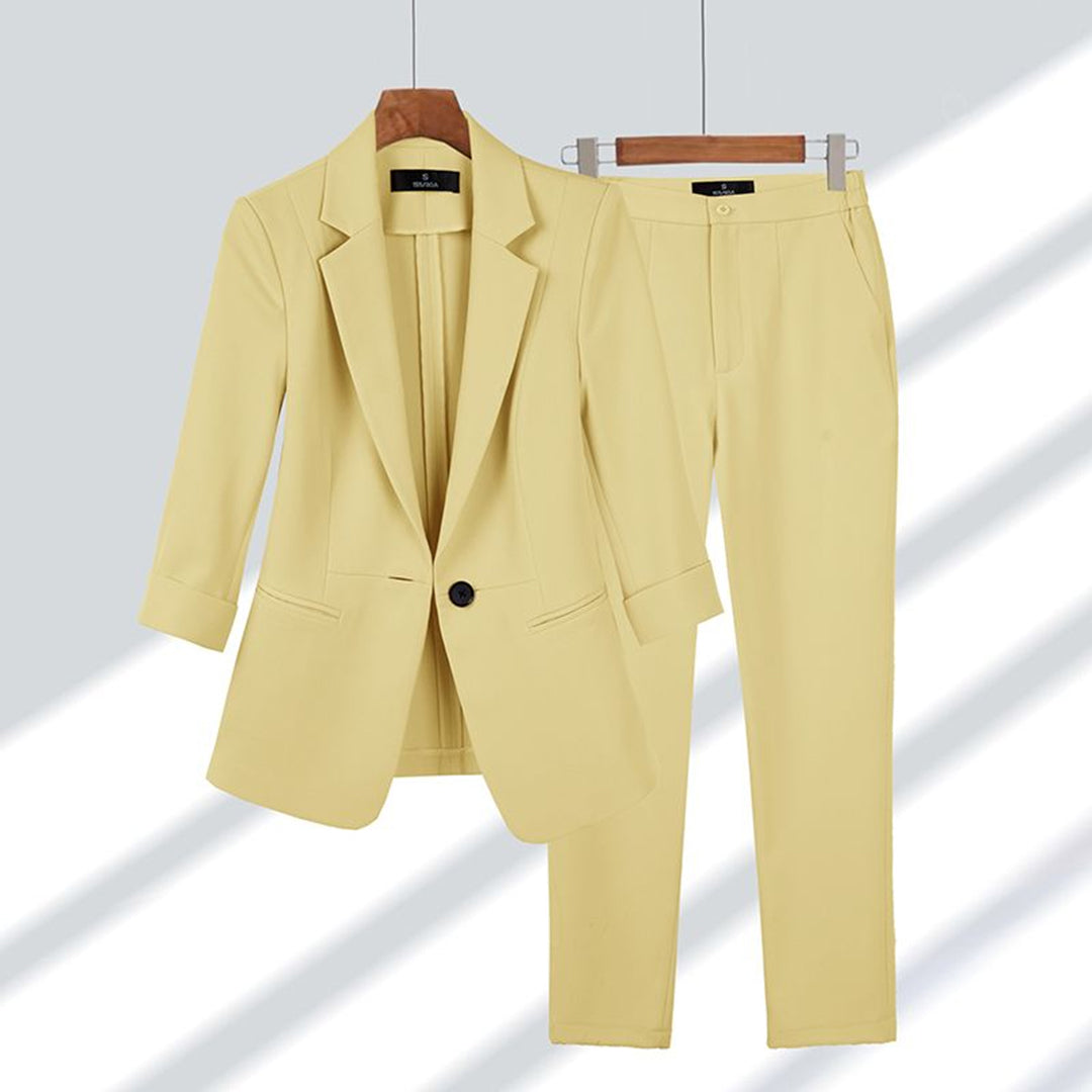 Stella Tailored Two-Piece Set | Pleated Blazer And Dress Pants