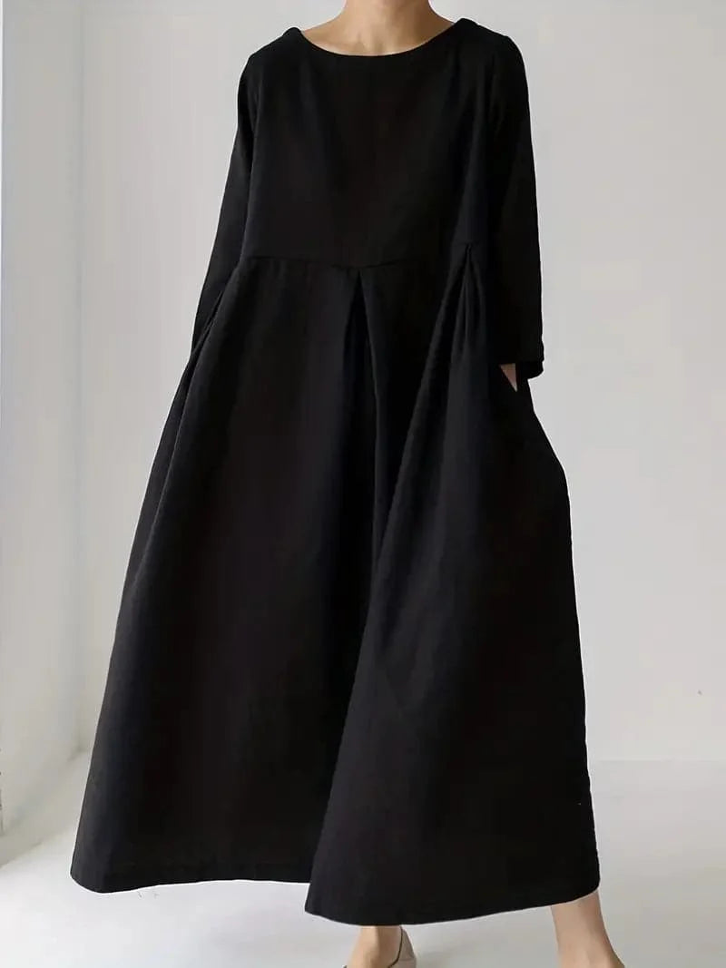 Era - Wide Maxi Dress in High-Quality Material