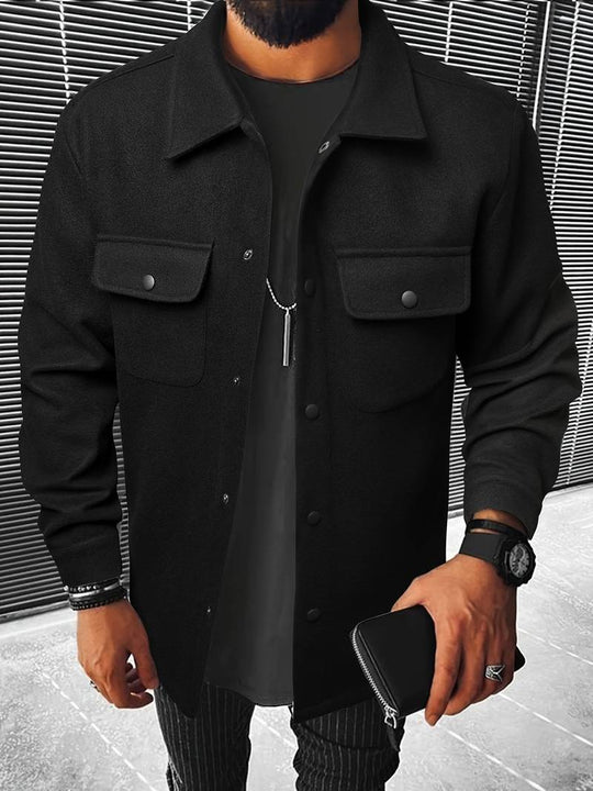 Men's Jacket – Structured Fit – Luxurious Fabric – Chest Pockets – Everyday Style