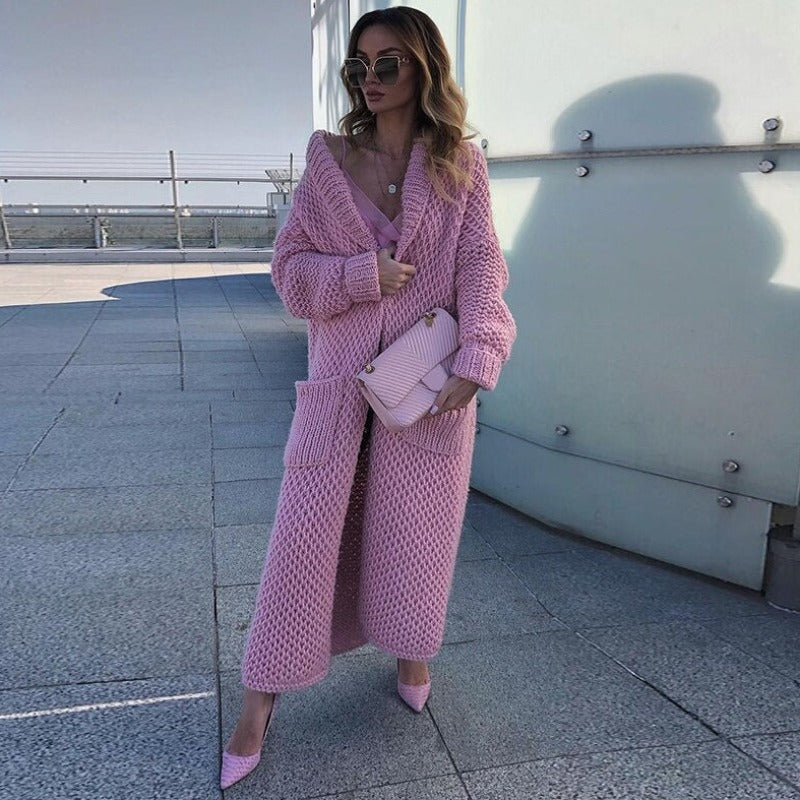 Fleur - Long knitted cardigan in many colors