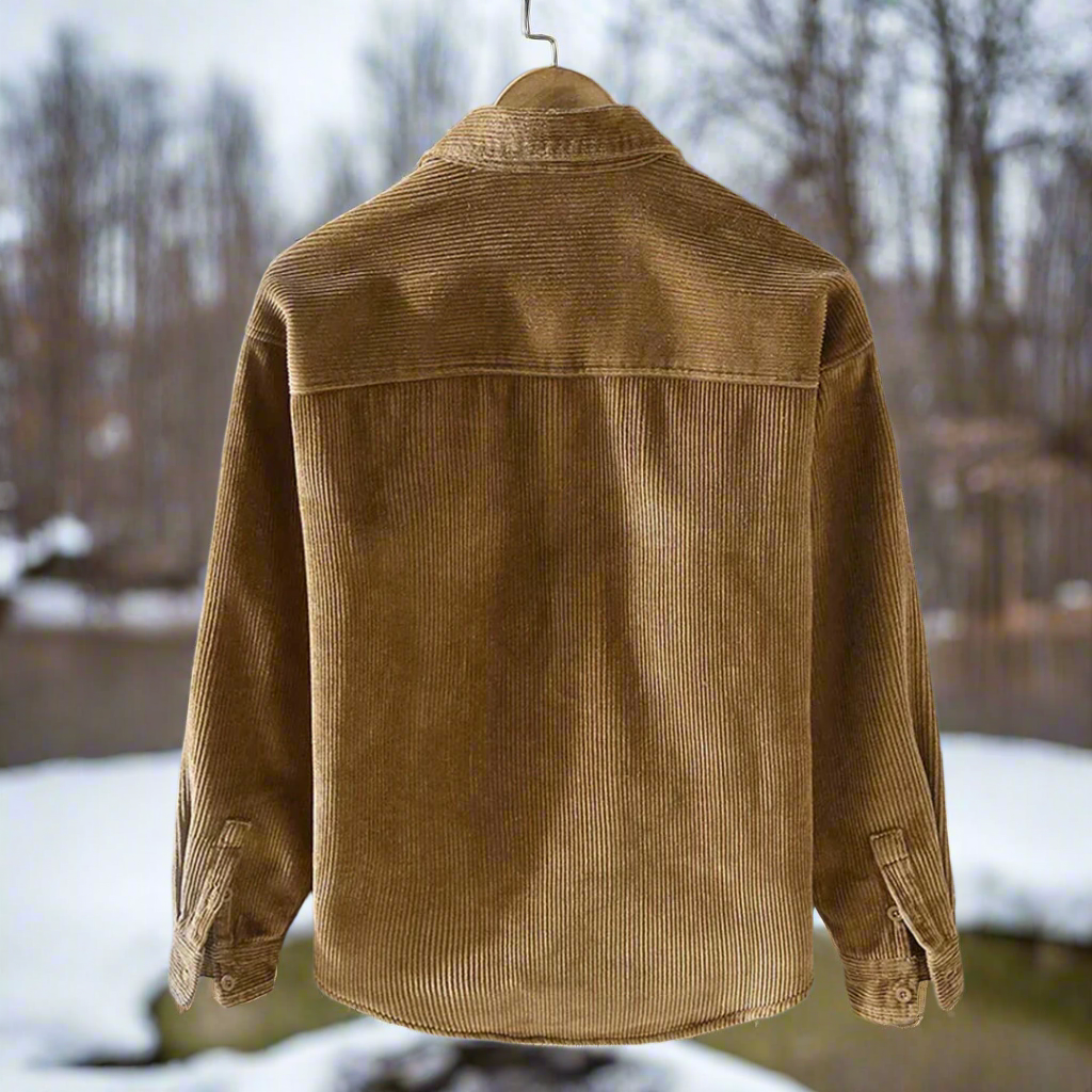 Men's Shirt Jacket – Soft Corduroy – Lined – Relaxed Fit – Button Closure