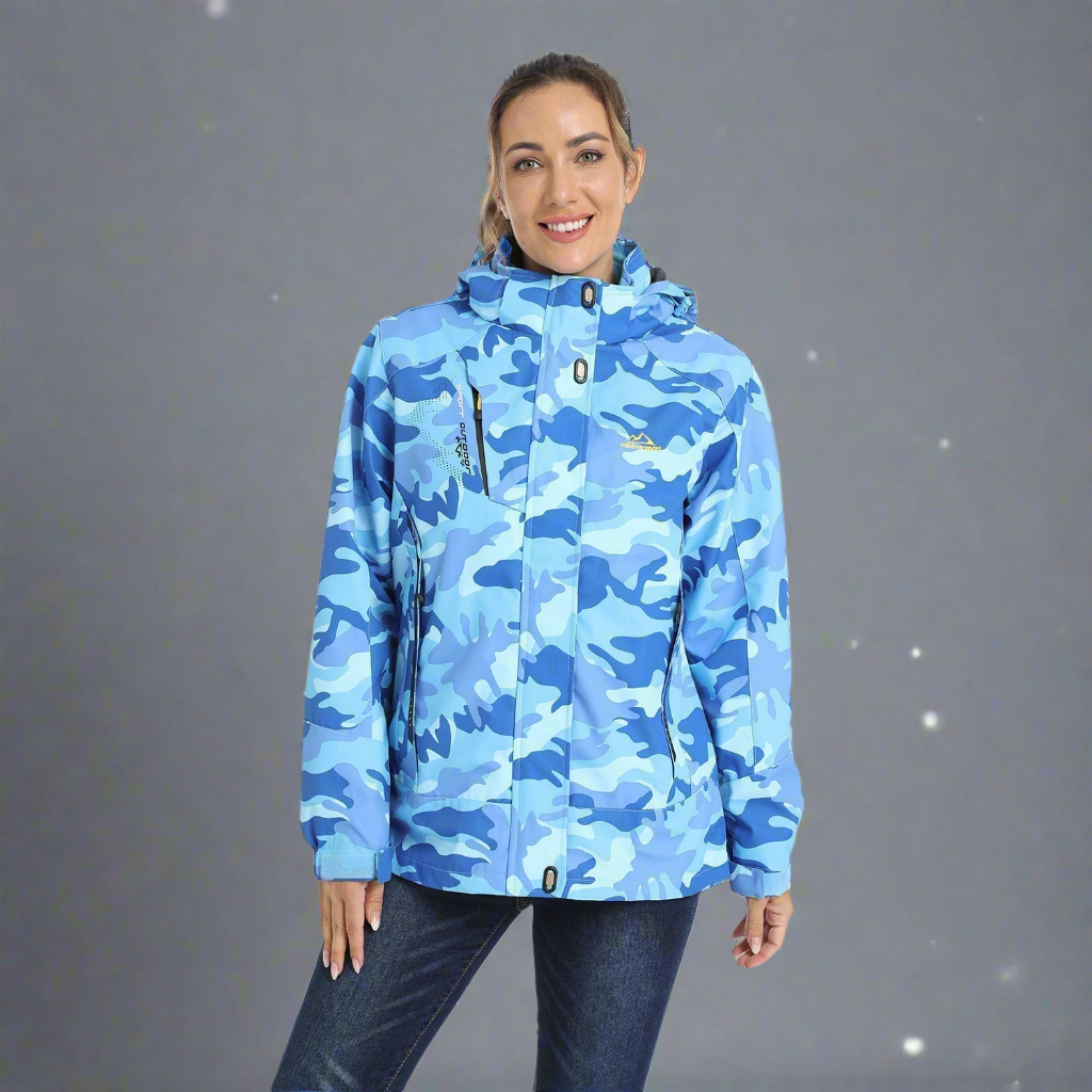 Women's Shell Jacket - Waterproof and Windproof - Insulated Lining - Detachable Hood - Adjustable Cuffs