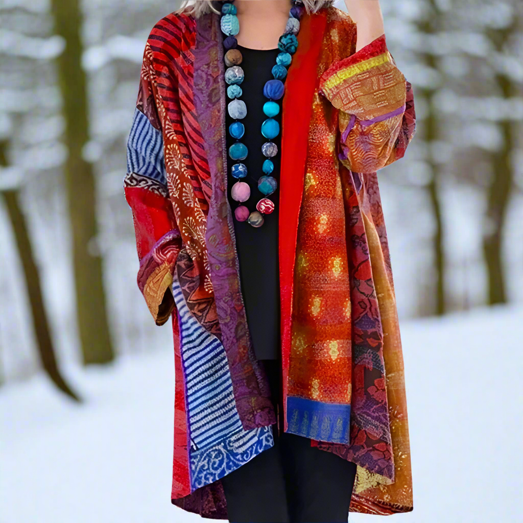 Women's Kimono Jacket – Bohemian Pattern – Light and Airy – Loose Fit