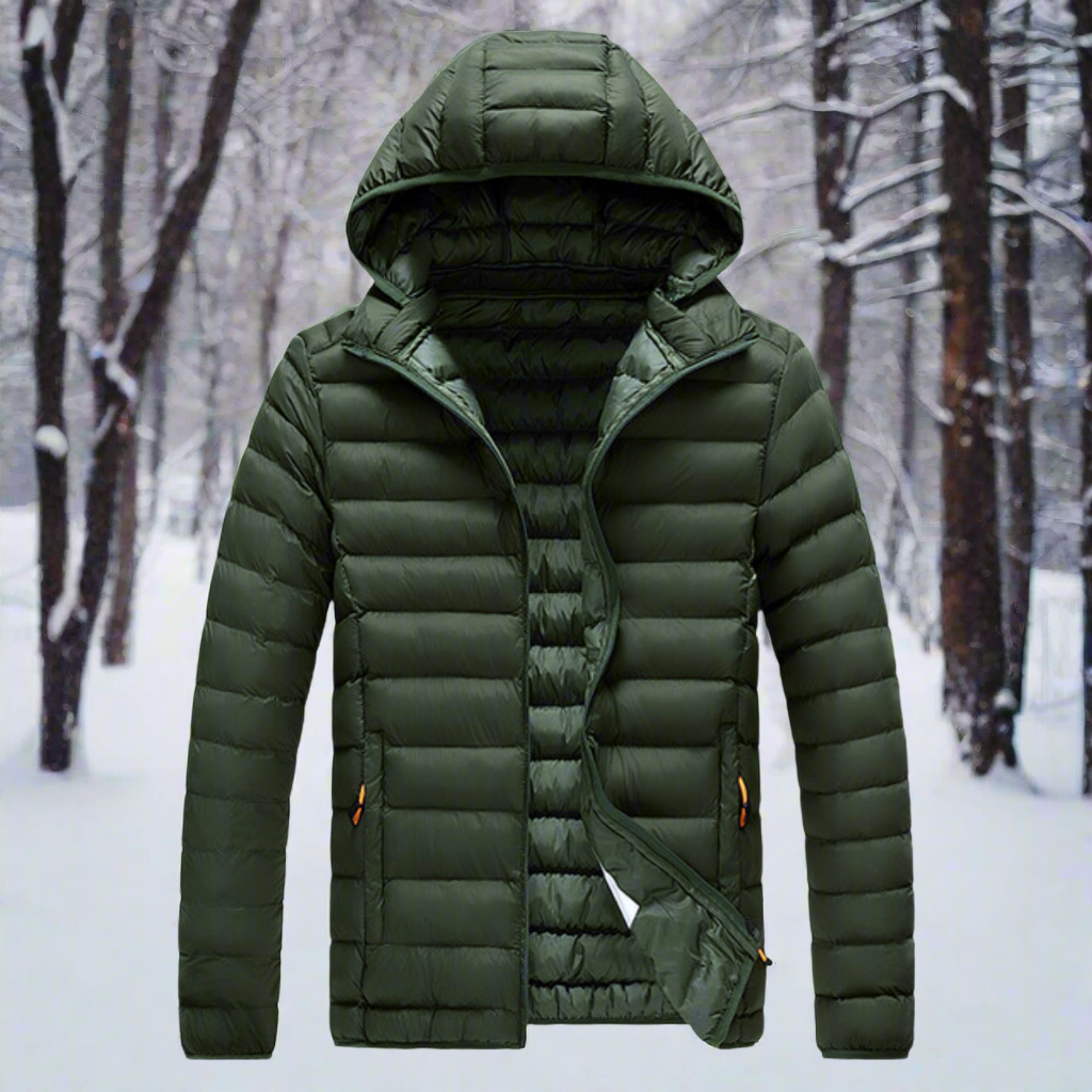 Oscar Nylon Puffer Jacket | Hooded, Quilted Puffer Jacket