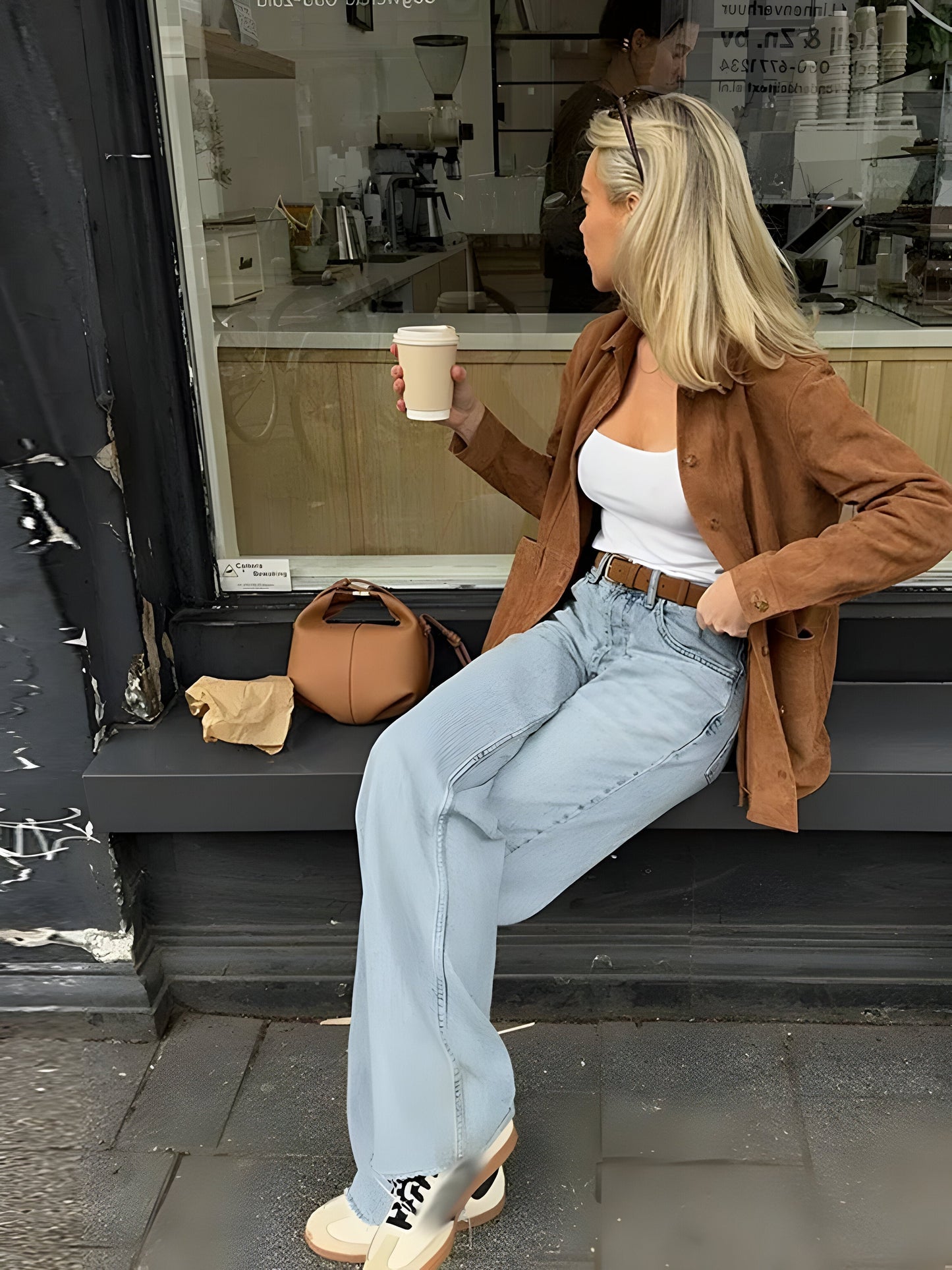 Women's Jacket – Oversized Fit – Luxurious Fabric – Button Front – Dropped Shoulders