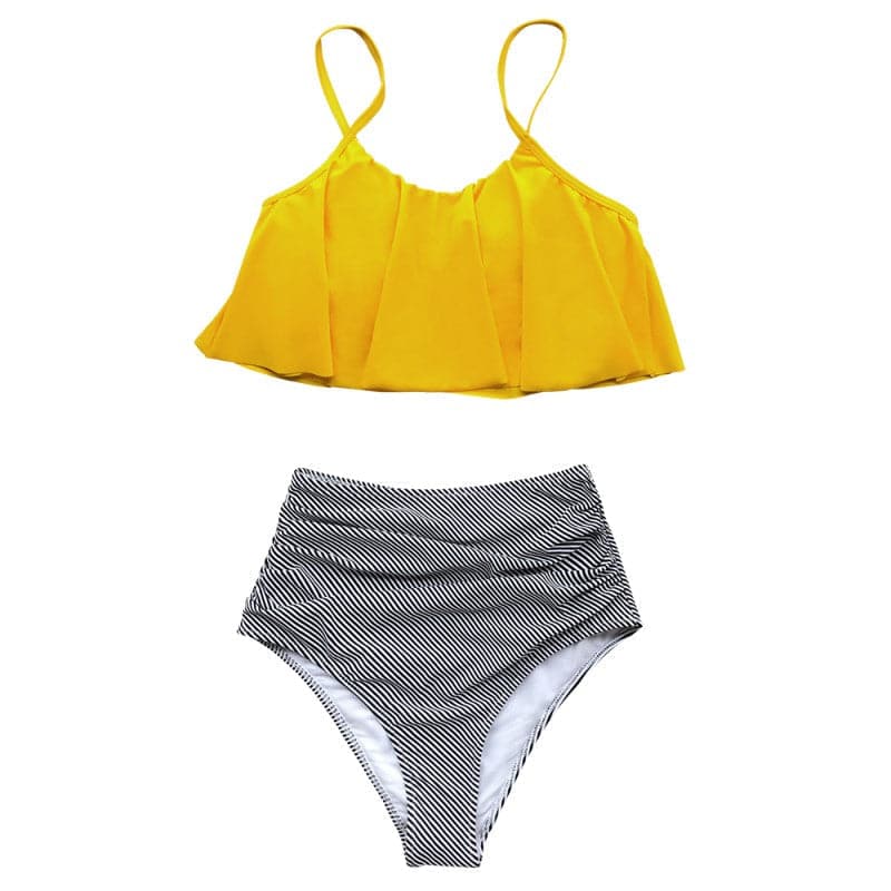 Swimwear for Women – Two-Piece Bikini – Ruffle Details – High Waist – Flattering Fit