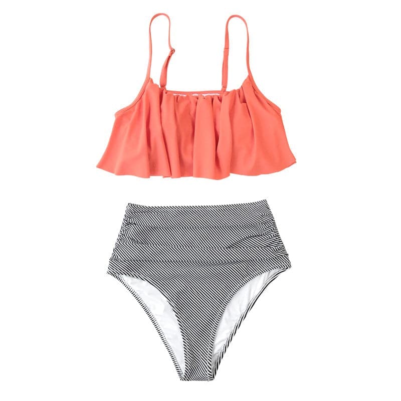 Swimwear for Women – Two-Piece Bikini – Ruffle Details – High Waist – Flattering Fit