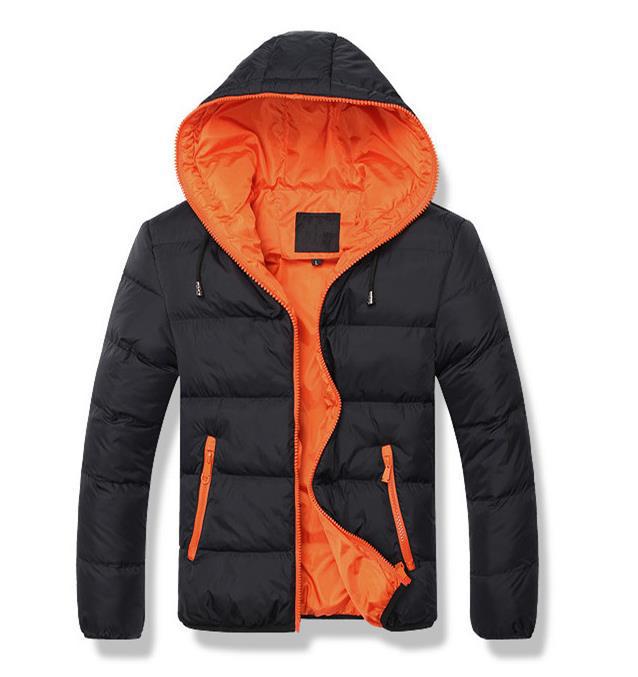 Men's Down Jacket – Regular Fit – Water-Repellent – Hood – Zipper Closure – Pockets
