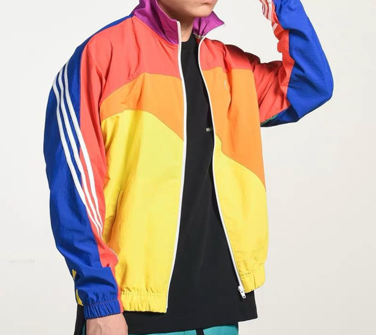 Men's Windbreaker – Relaxed Fit – Water-Repellent – Retro Sports Design