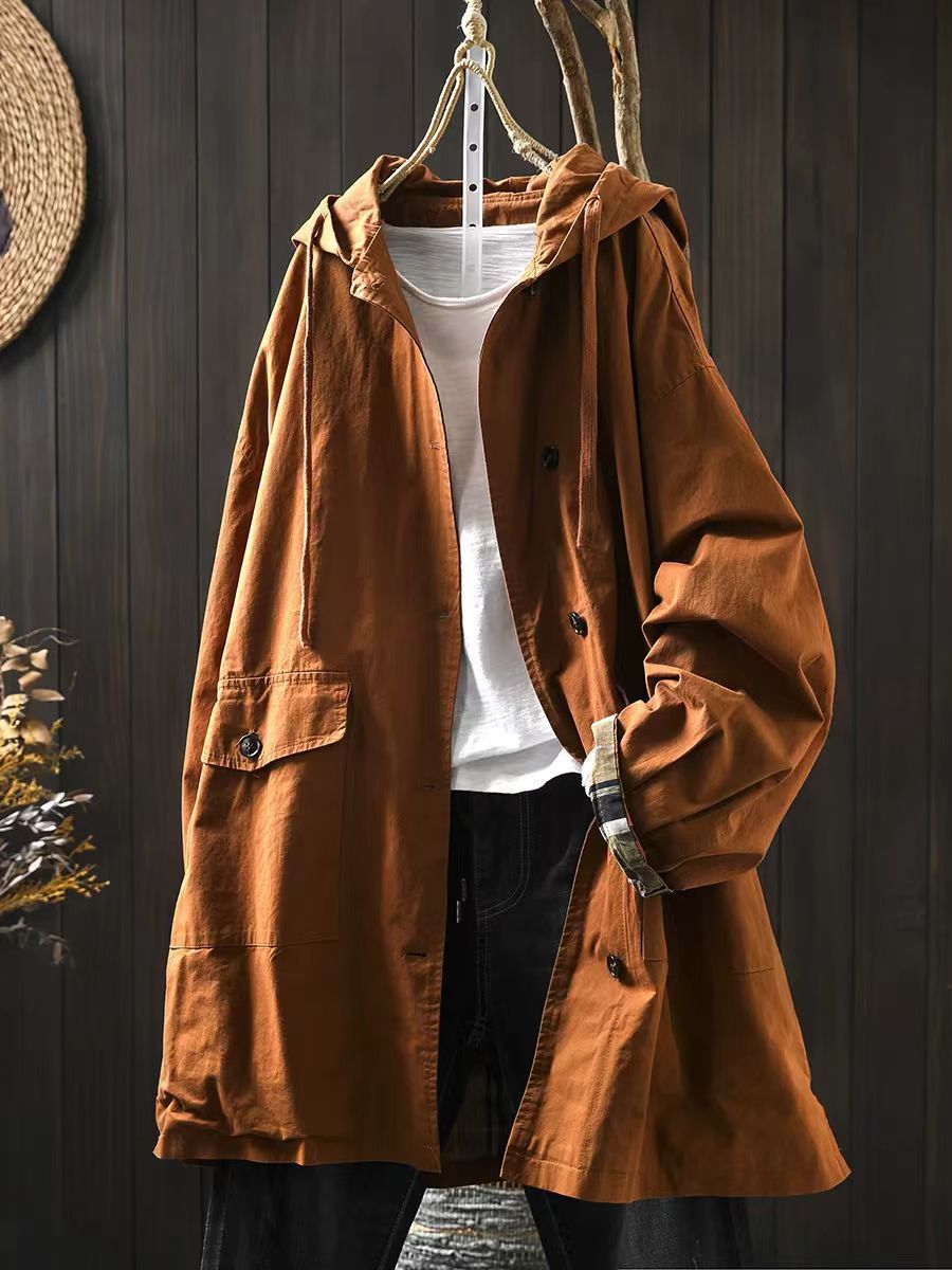 Unisex Parkas - Oversized Passform - Hette med Snøring - Store Lommer - Vindavvisende