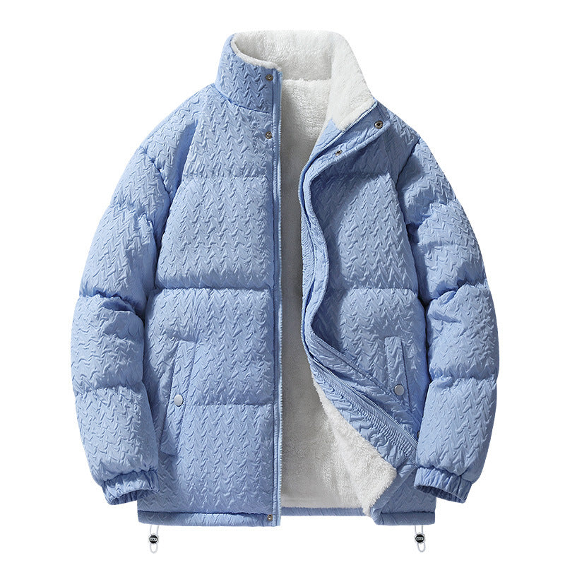 Men's Puffer Jacket - Insulated and Padded - High Collar - Relaxed Fit - Windproof