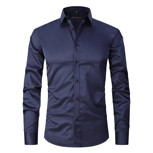 Shirt for men – Slim fit – Stretch fabric – Non-iron – Button-down collar