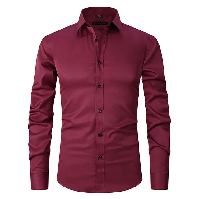 Shirt for men – Slim fit – Stretch fabric – Non-iron – Button-down collar
