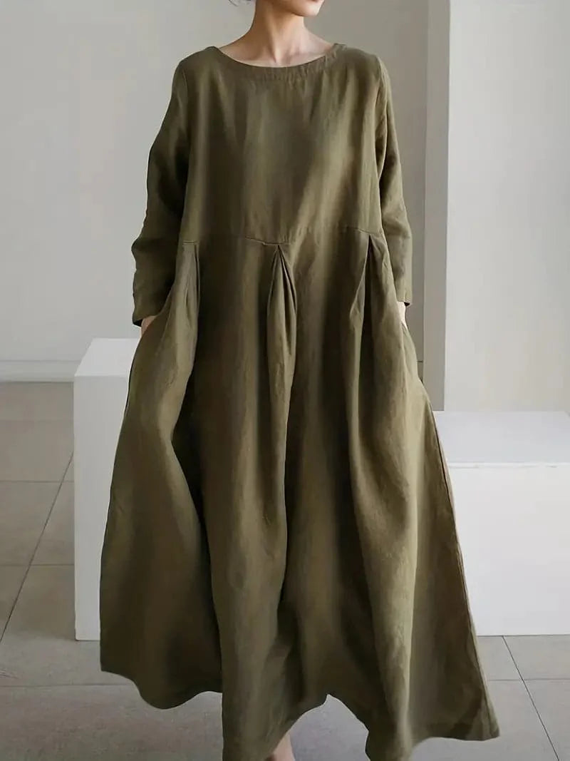 Era - Wide Maxi Dress in High-Quality Material