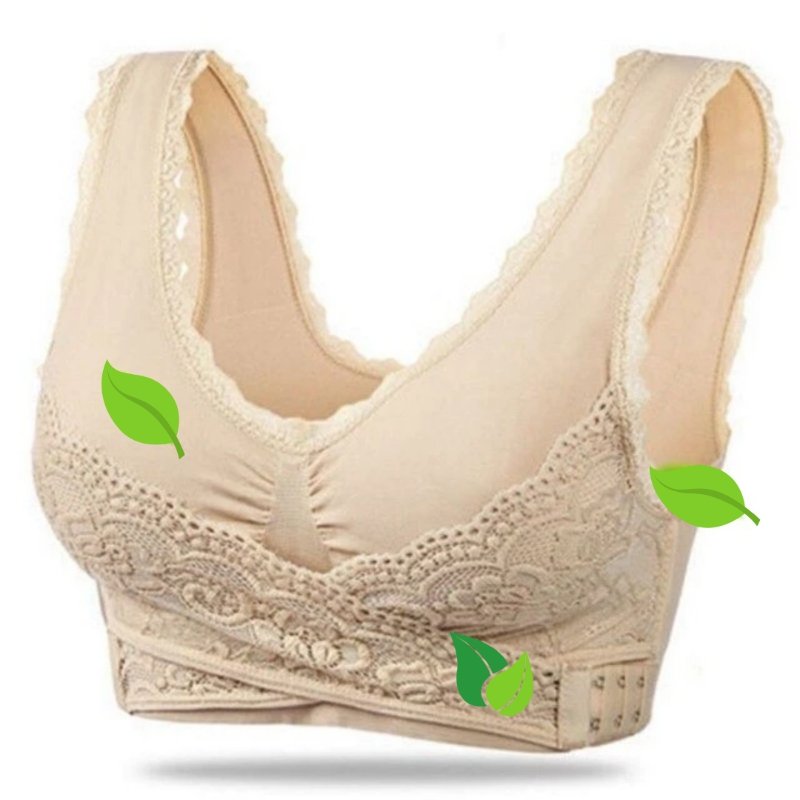Women's Bra – Full Coverage – Seamless Wire-Free Cups – Wide Support Straps – Breathable Lace