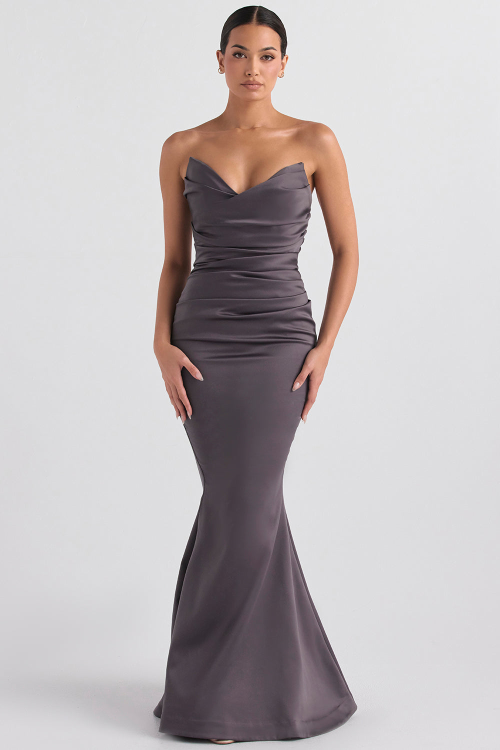 Dress for Women – Strapless Evening Dress – Satin Fabric – Mermaid Shape – Formal Party Dress