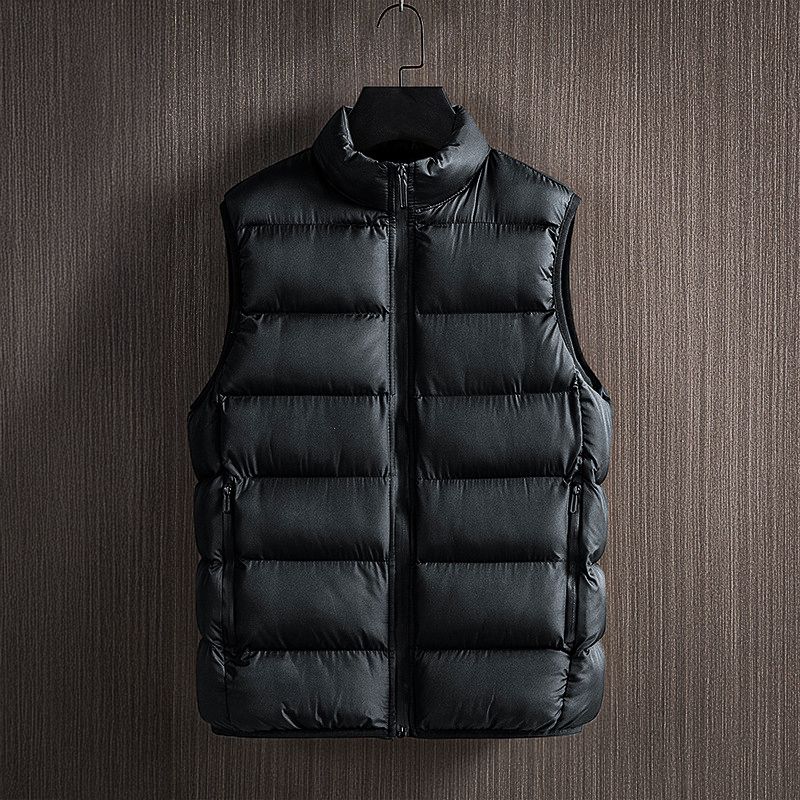 Men's Vest – Padded – Regular Fit – High Collar – Zipper Closure – Outdoor Use