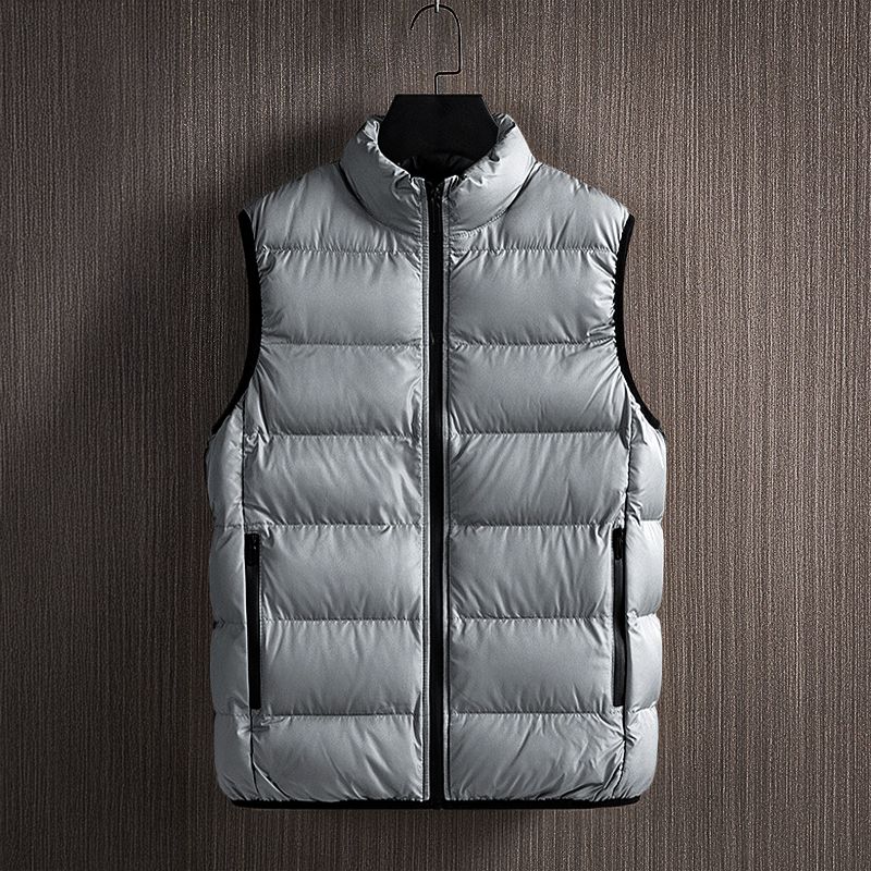 Men's Vest – Padded – Regular Fit – High Collar – Zipper Closure – Outdoor Use