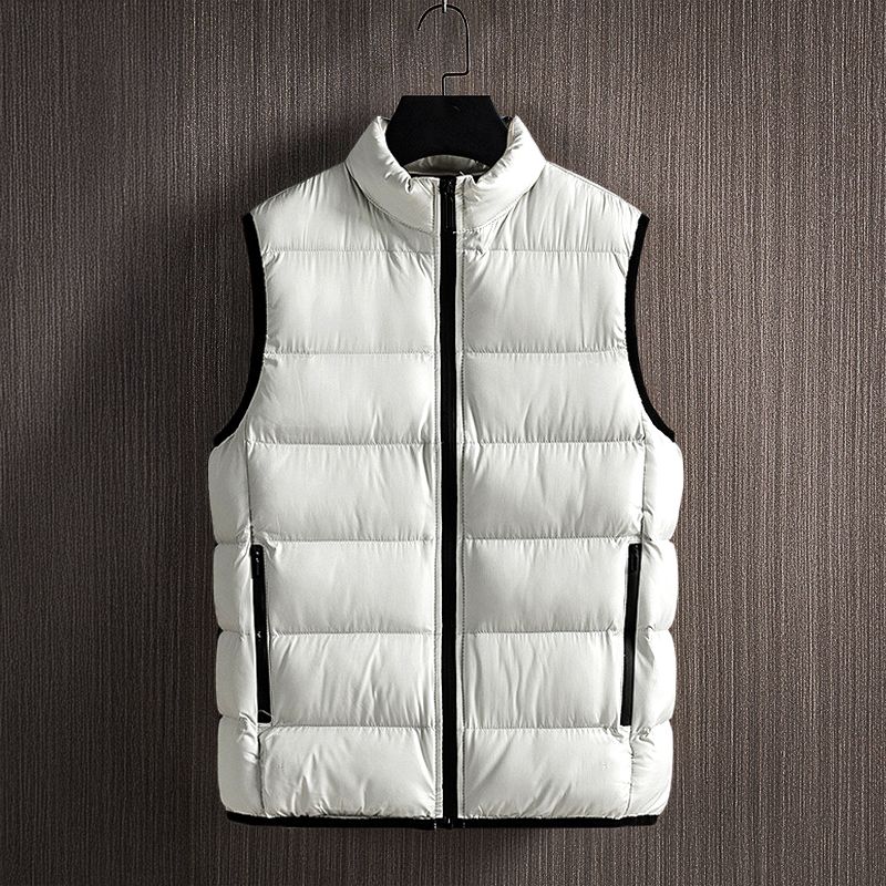 Men's Vest – Padded – Regular Fit – High Collar – Zipper Closure – Outdoor Use