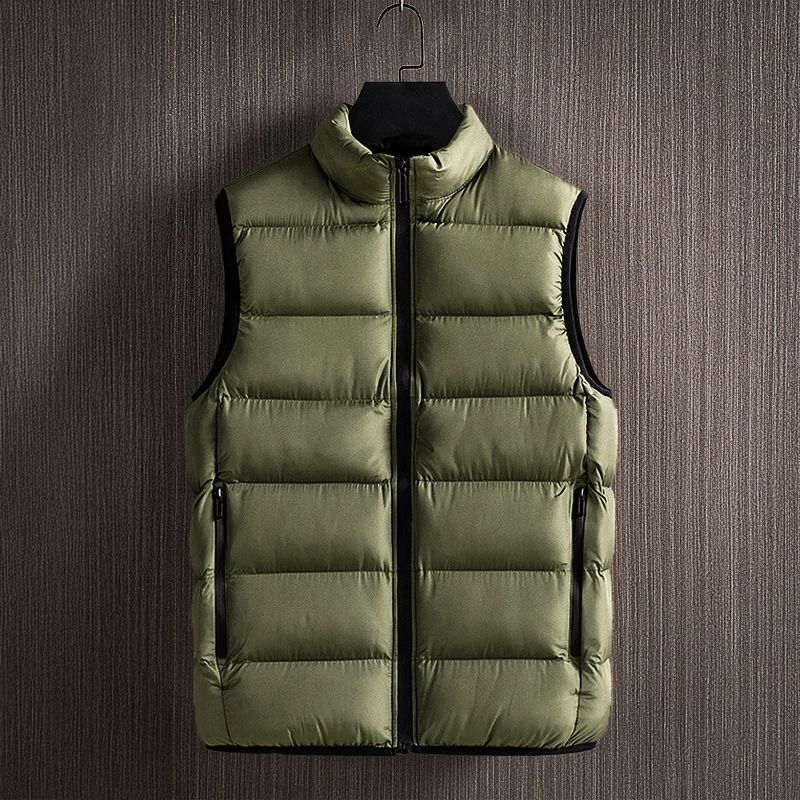 Men's Vest – Padded – Regular Fit – High Collar – Zipper Closure – Outdoor Use