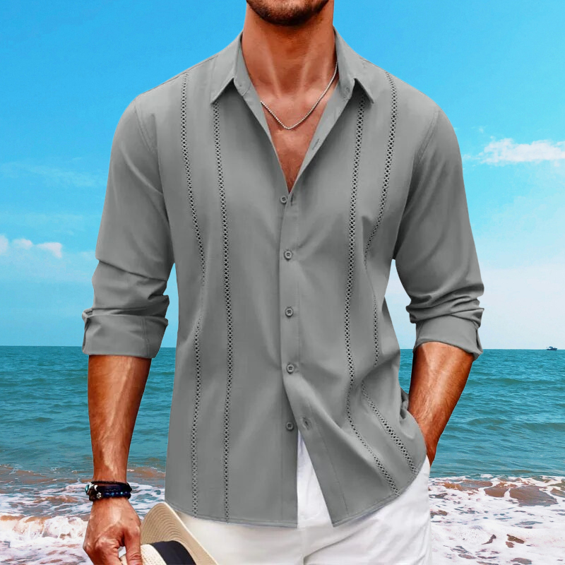 Men's Shirt – Relaxed Fit – Breathable Fabric – Button Closure – Long Sleeve