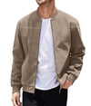 Men's Jacket – Structural Fit – Double Zipper – Ribbed Edges – No Collar