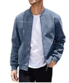 Men's Jacket – Structural Fit – Double Zipper – Ribbed Edges – No Collar