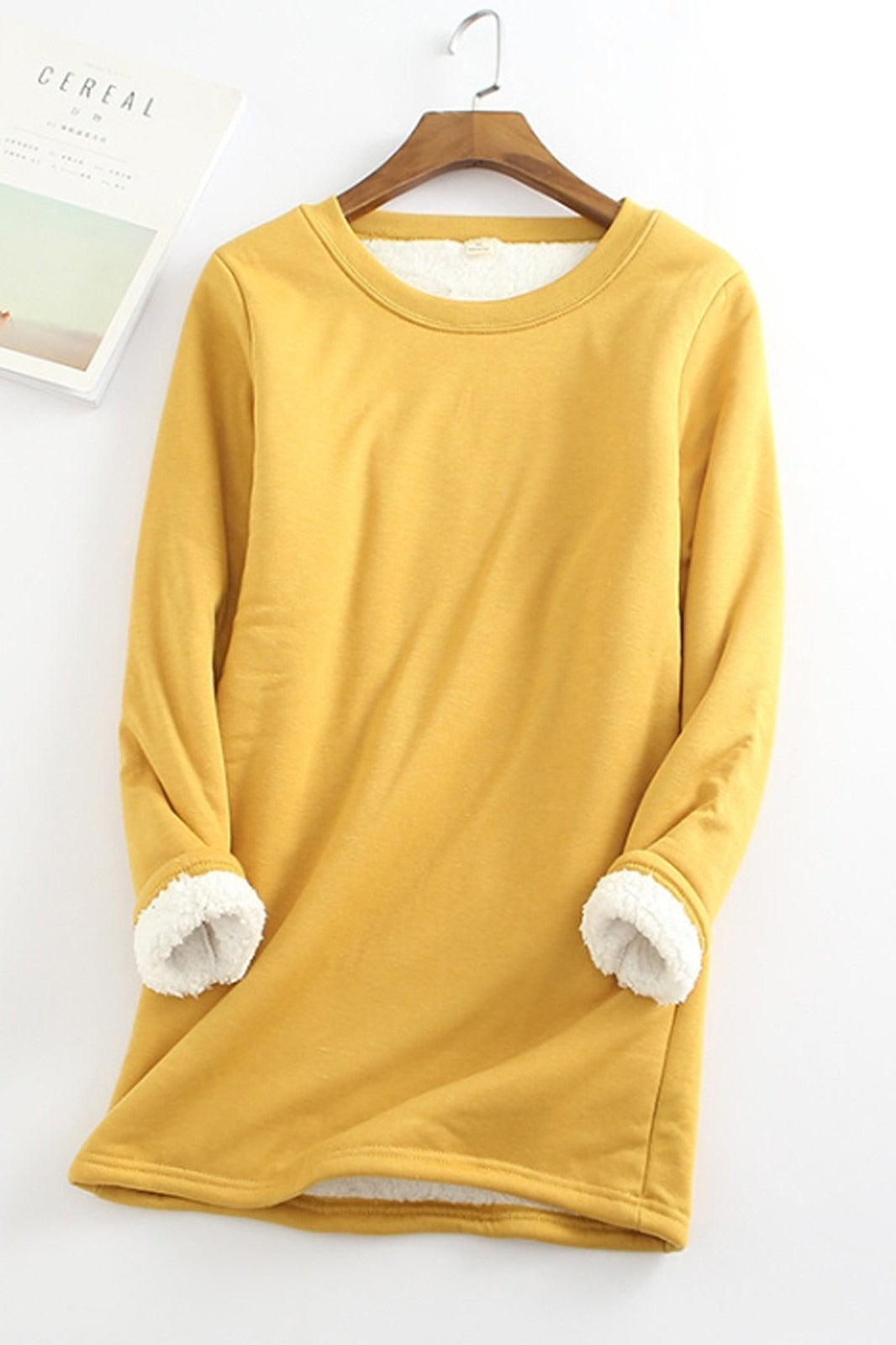 Women's Tunic Sweater – Relaxed Fit – Long-Sleeved – Soft Fleece-Lined Comfort