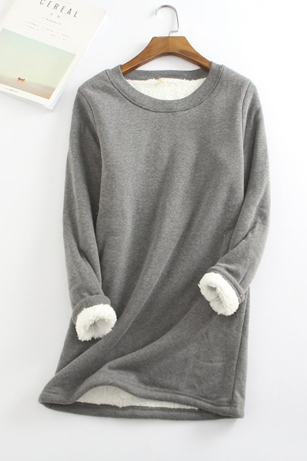 Women's Tunic Sweater – Relaxed Fit – Long-Sleeved – Soft Fleece-Lined Comfort