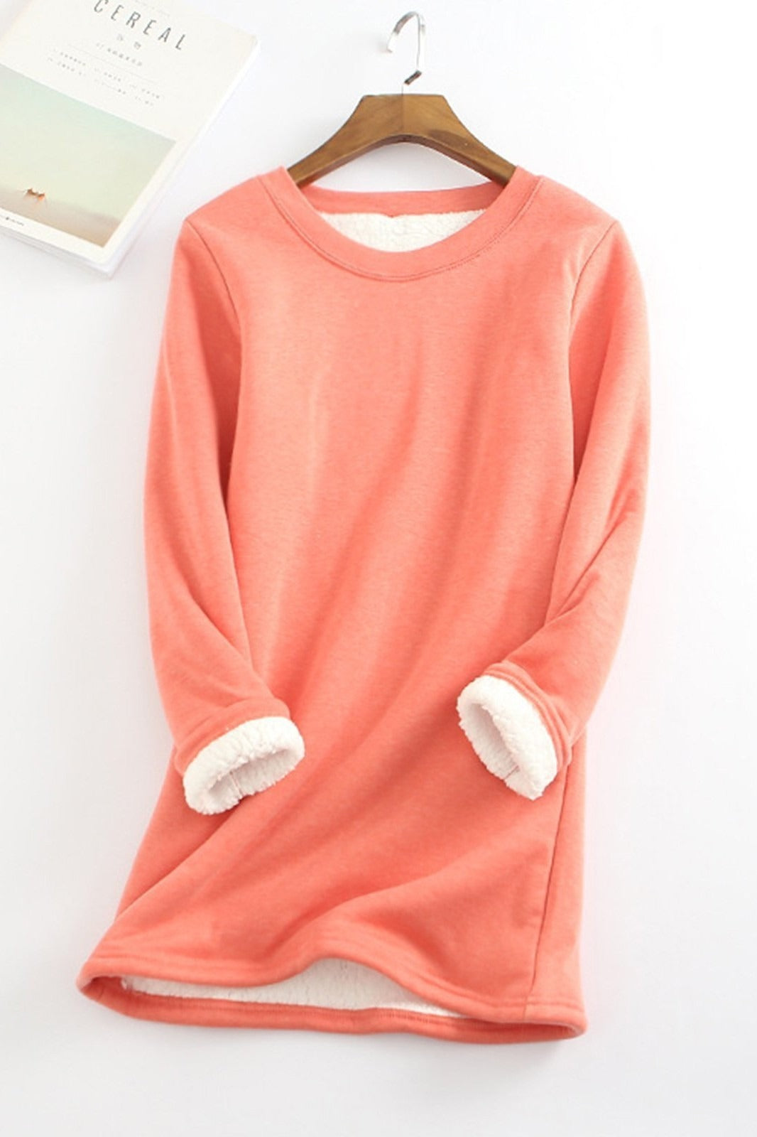 Women's Tunic Sweater – Relaxed Fit – Long-Sleeved – Soft Fleece-Lined Comfort