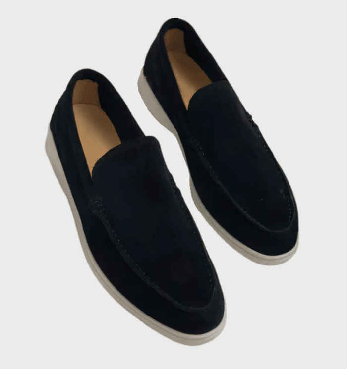 Men's Loafers – Suede Look – Slip-On – Moccasin Stitch – Slim Fit