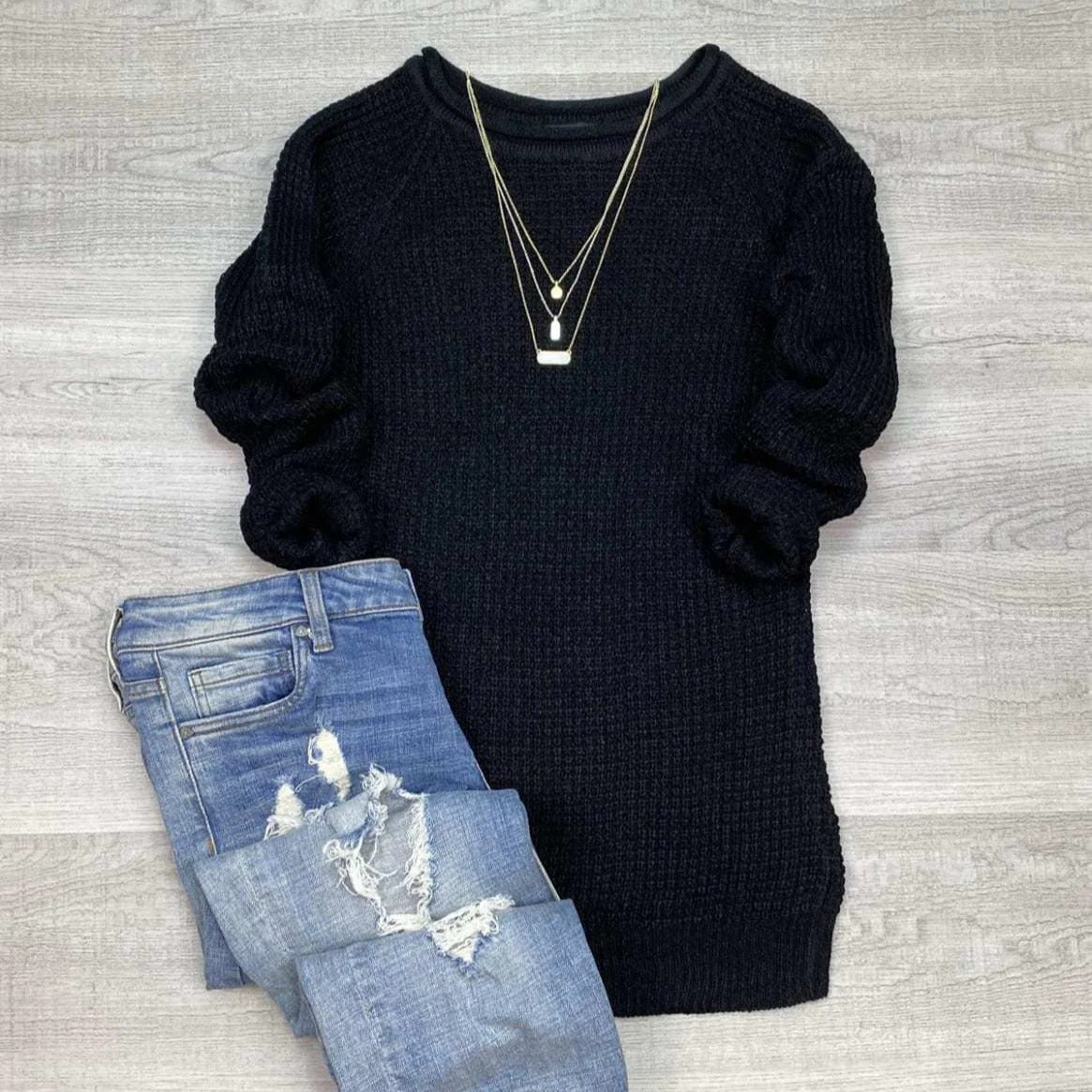 Women's Knitted Sweater – Oversized Fit – Wool – Cowl Neck – Side Split Casual Style