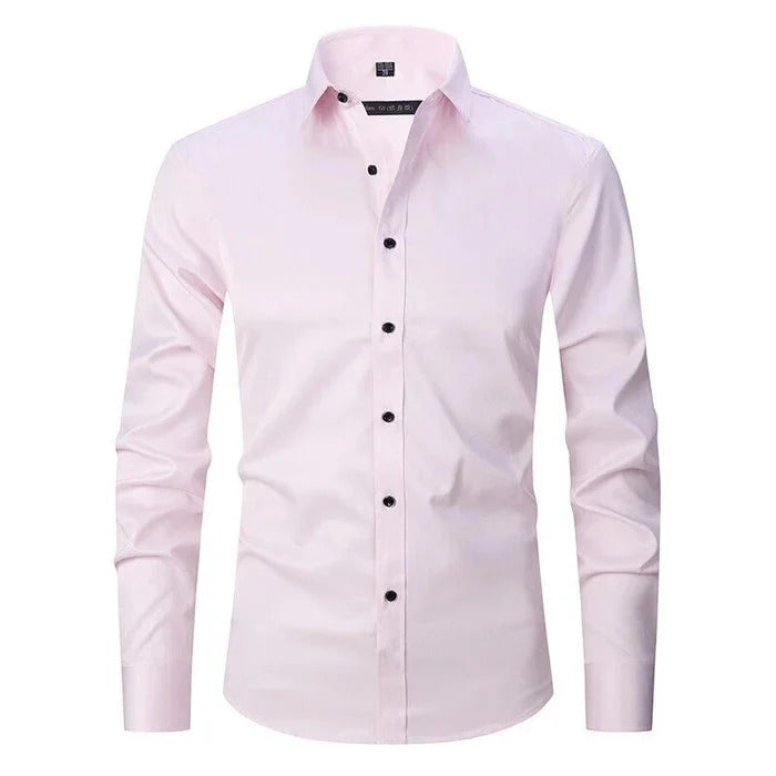 Men's Shirt – Slim Fit – Breathable Fabric – Non-Iron – Long-Sleeved Formal Style
