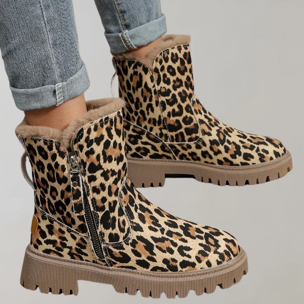 Women's Boots Mid-Calf – Breathable Texture – Warm Lining – Zipper – Sturdy Sole