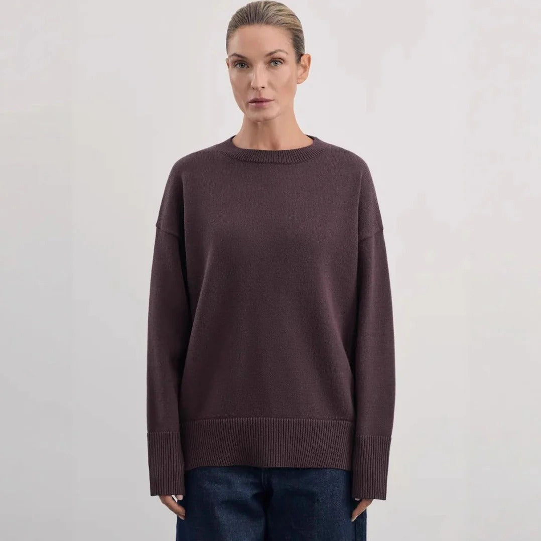 Women's Sweater – Relaxed Fit – Soft Knit – High Neck – Long Sleeves