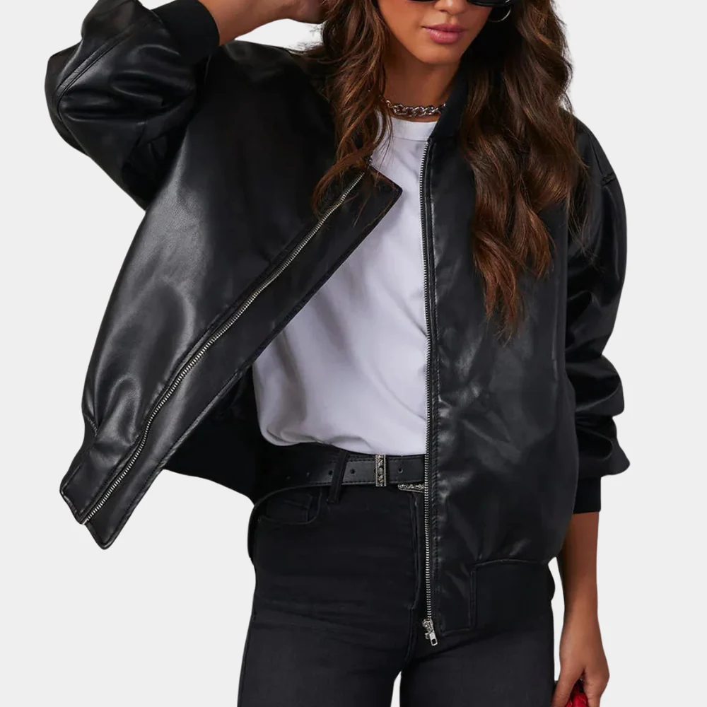 Women's Jacket – Relaxed Fit – Lightweight Fabric – Zipper – Ribbed Edges