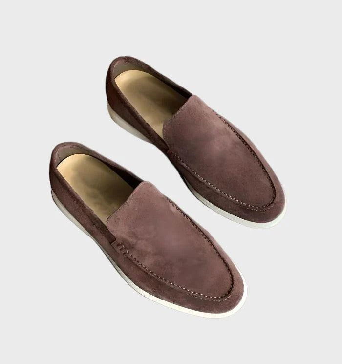 Men's Loafers – Suede Look – Slip-On – Moccasin Stitch – Slim Fit