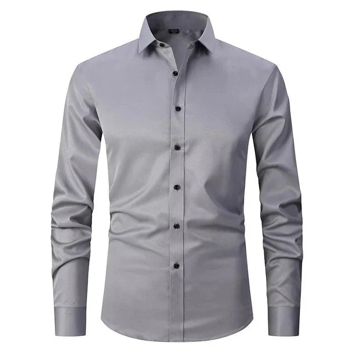 Men's Shirt – Slim Fit – Breathable Fabric – Non-Iron – Long-Sleeved Formal Style